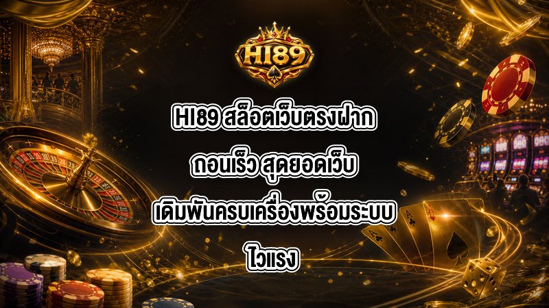 HI89 สล็อตเว็บตรงฝากถอนเร็ว